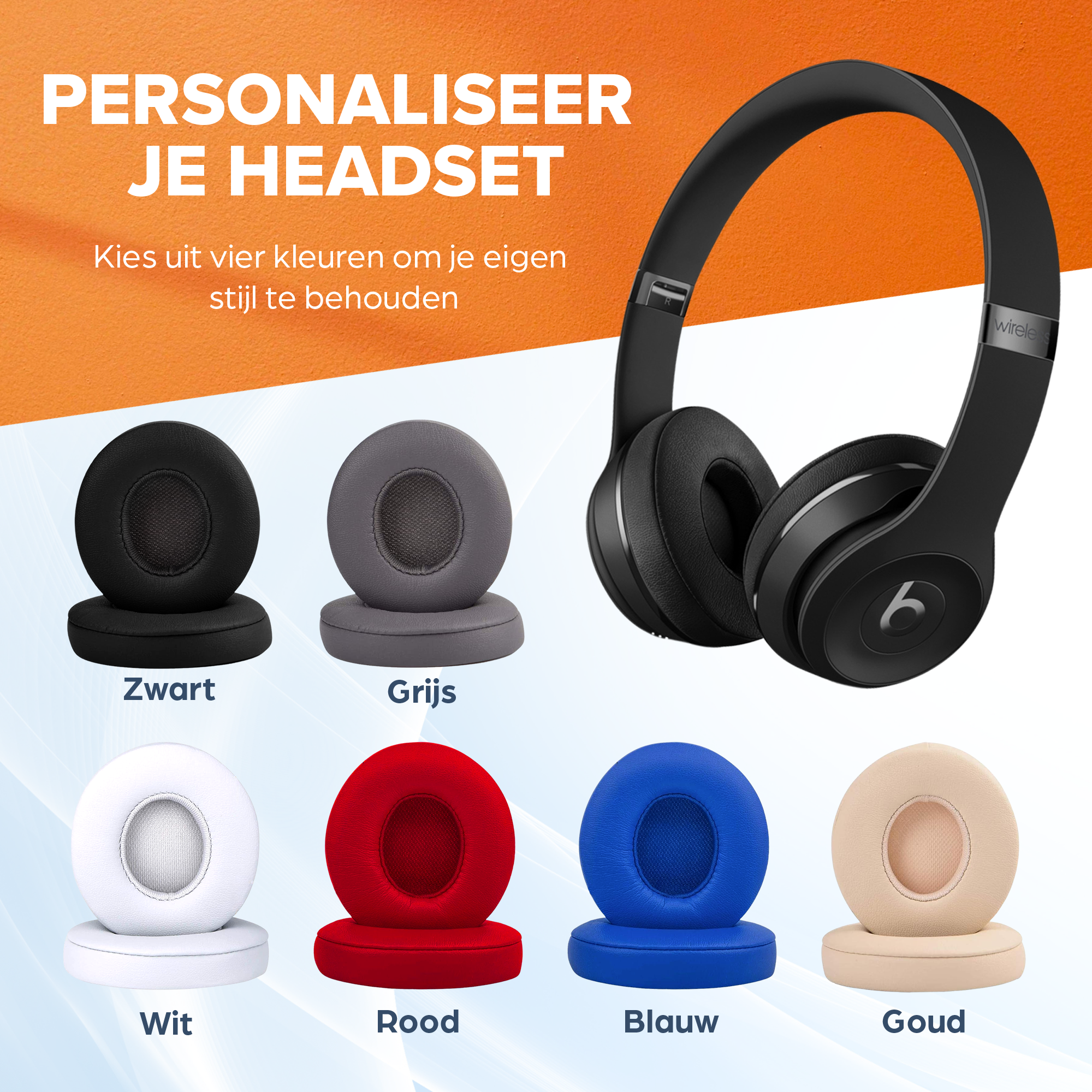 Oorkussens voor Beats By Dr. Dre Solo 2.0/3.0 wireless