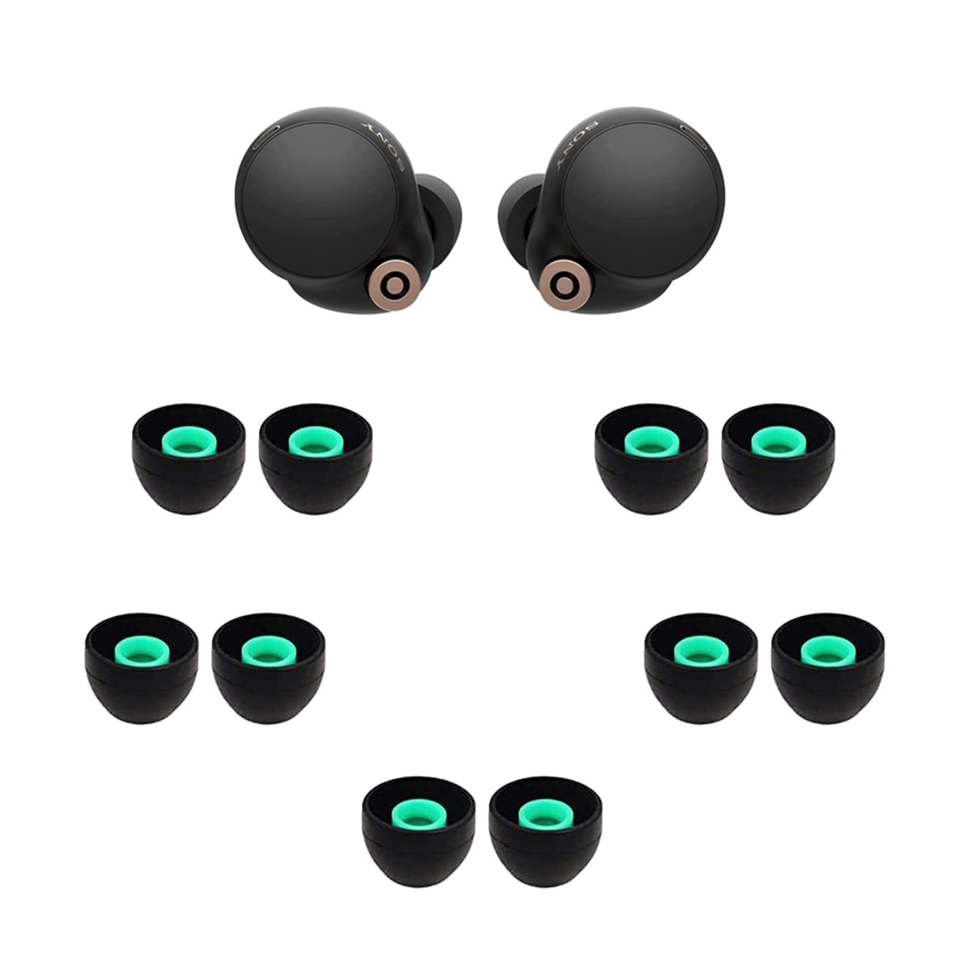 Oordopjes geschikt voor Sony WF-1000XM4 - Sony vervanging eartips - 5 paar oordopjes geschikt voor Sony WF-1000XM5 Zwart