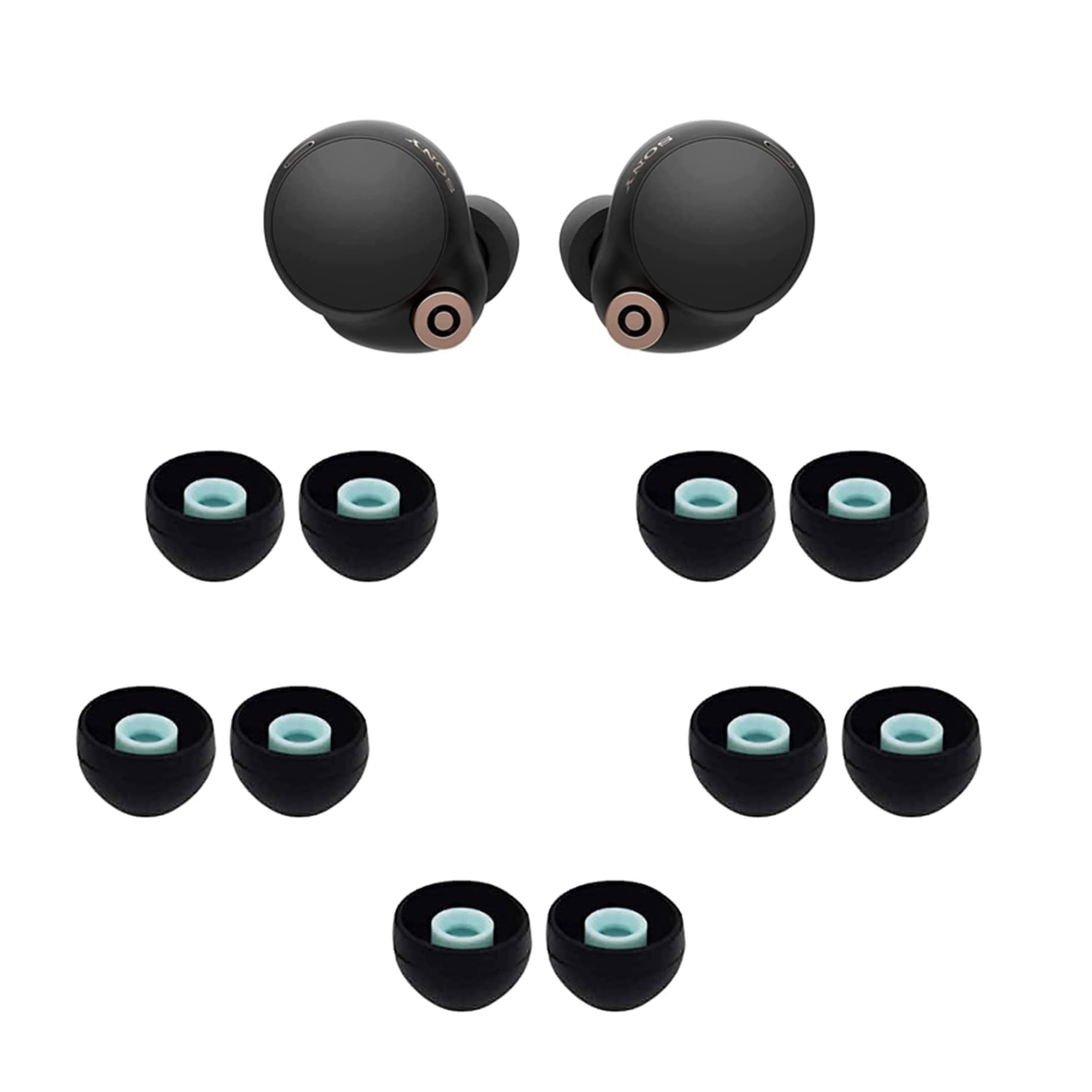 Oordopjes geschikt voor Sony WF-1000XM4 - Sony vervanging eartips - 5 paar oordopjes geschikt voor Sony WF-1000XM5 Zwart