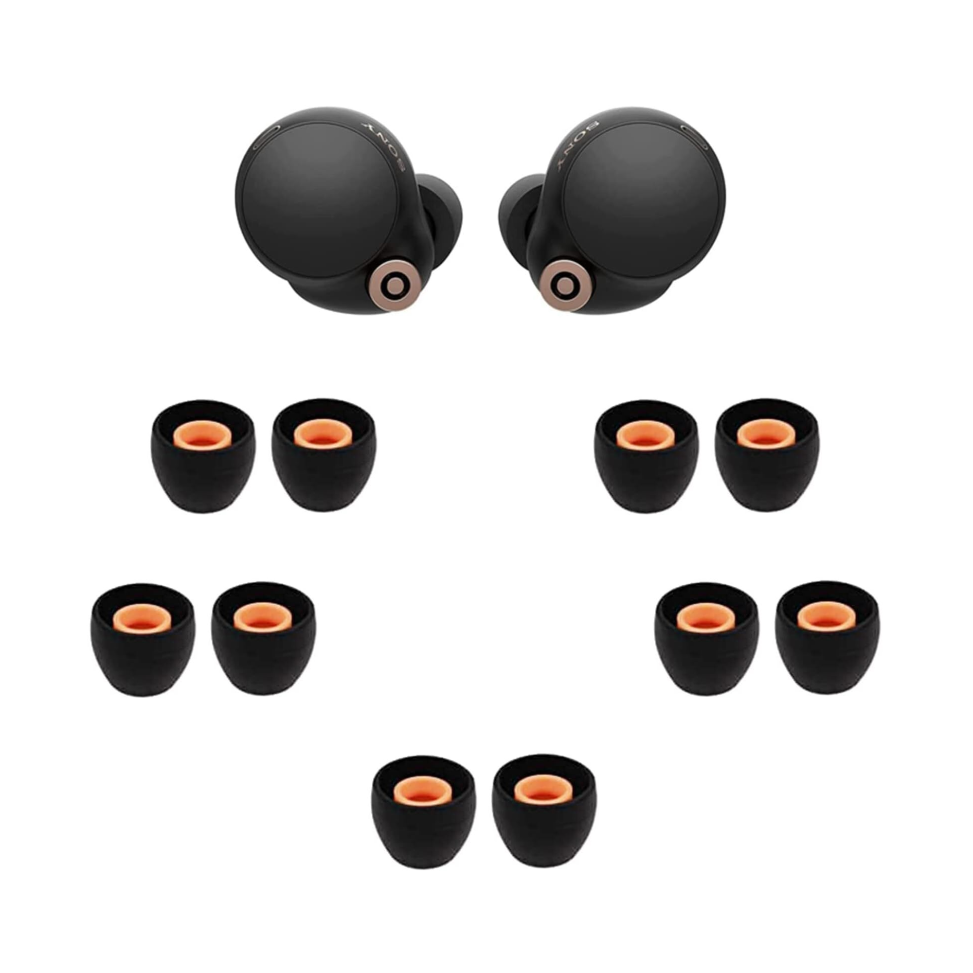 Oordopjes geschikt voor Sony WF-1000XM4 - Sony vervanging eartips - 5 paar oordopjes geschikt voor Sony WF-1000XM5 Zwart