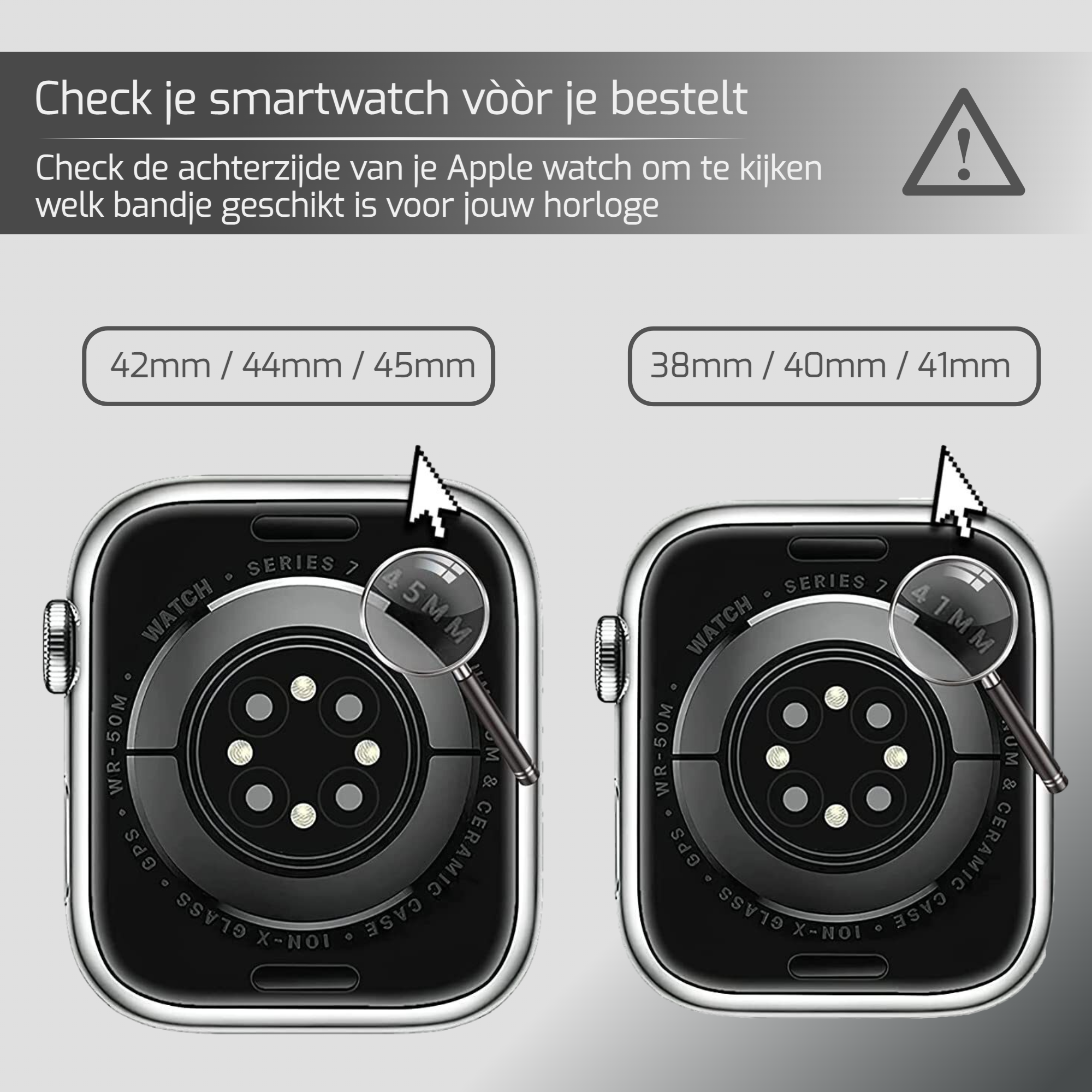 Milanees bandje voor Apple watch Series 1, 2, 3, 4, 5, 6, 7, SE, 38/40/41mm en 42/44/45mm