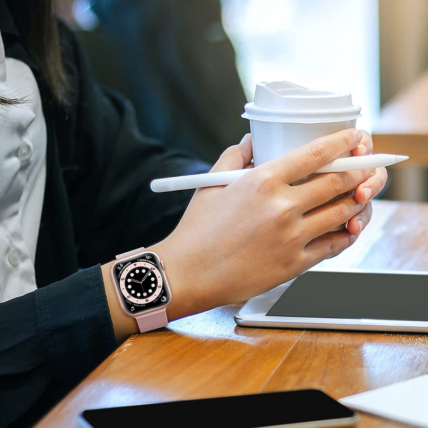 Milanees bandje voor Apple watch Series 1, 2, 3, 4, 5, 6, 7, SE, 38/40/41mm en 42/44/45mm