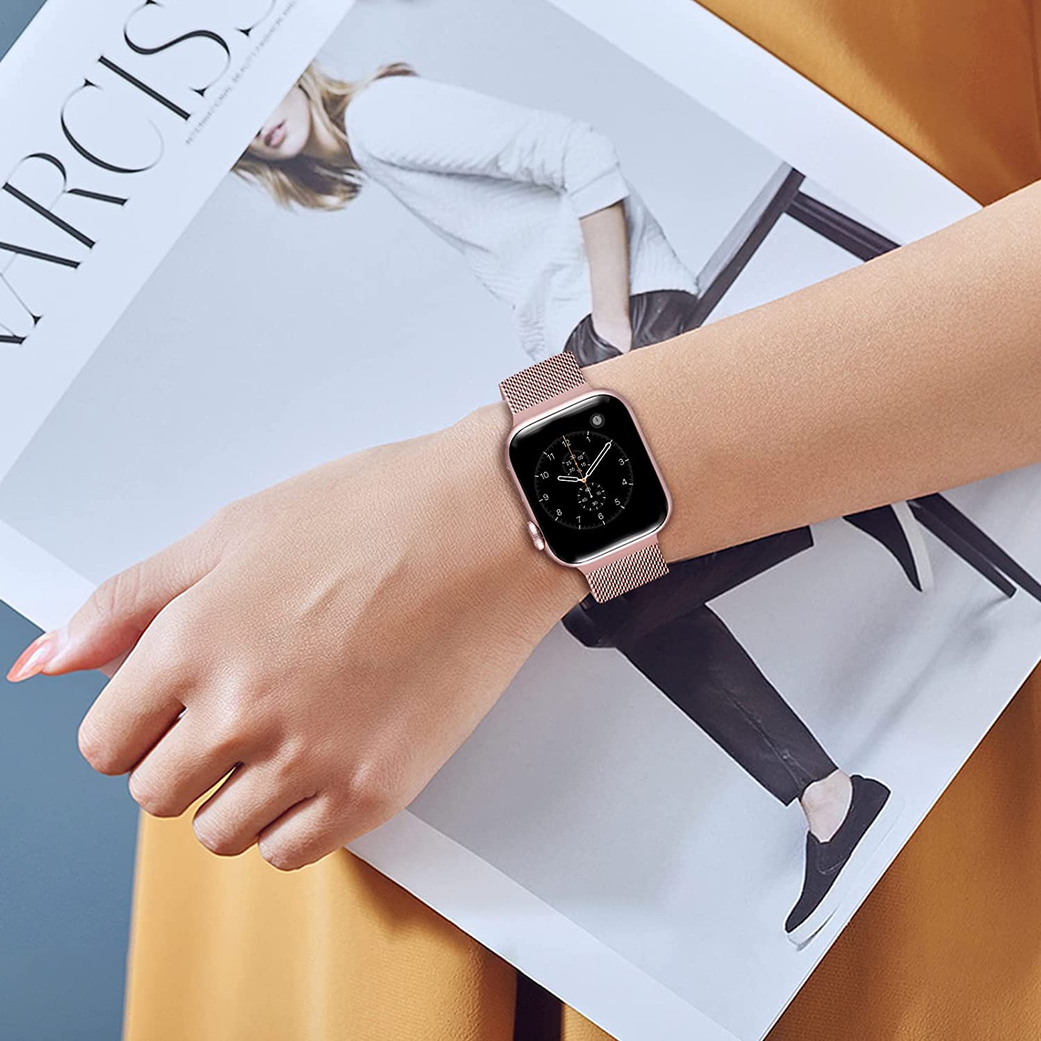 Milanees bandje voor Apple watch Series 1, 2, 3, 4, 5, 6, 7, SE, 38/40/41mm en 42/44/45mm