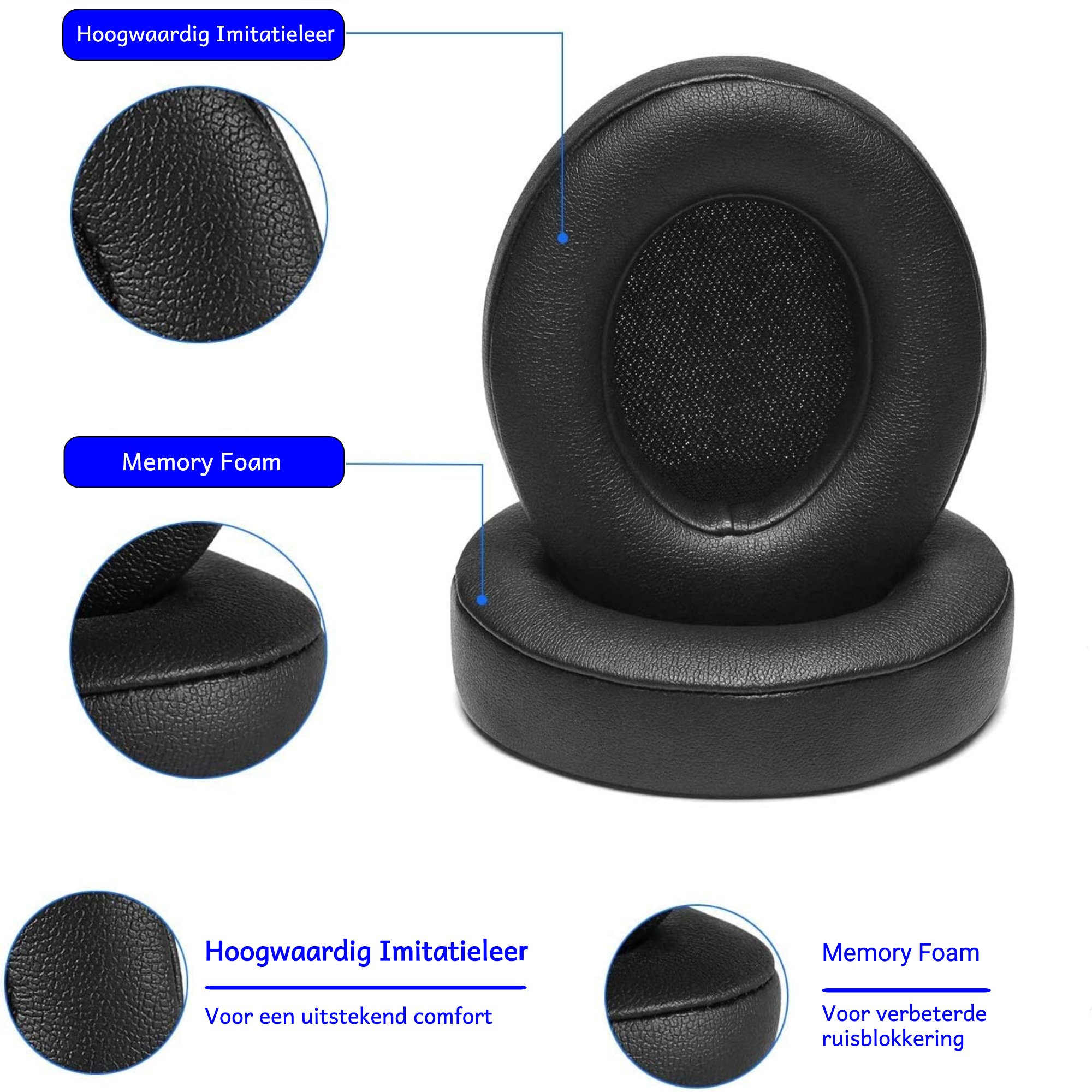 Oorkussens voor Beats By Dr. Dre Studio 2.0/3.0 wireless