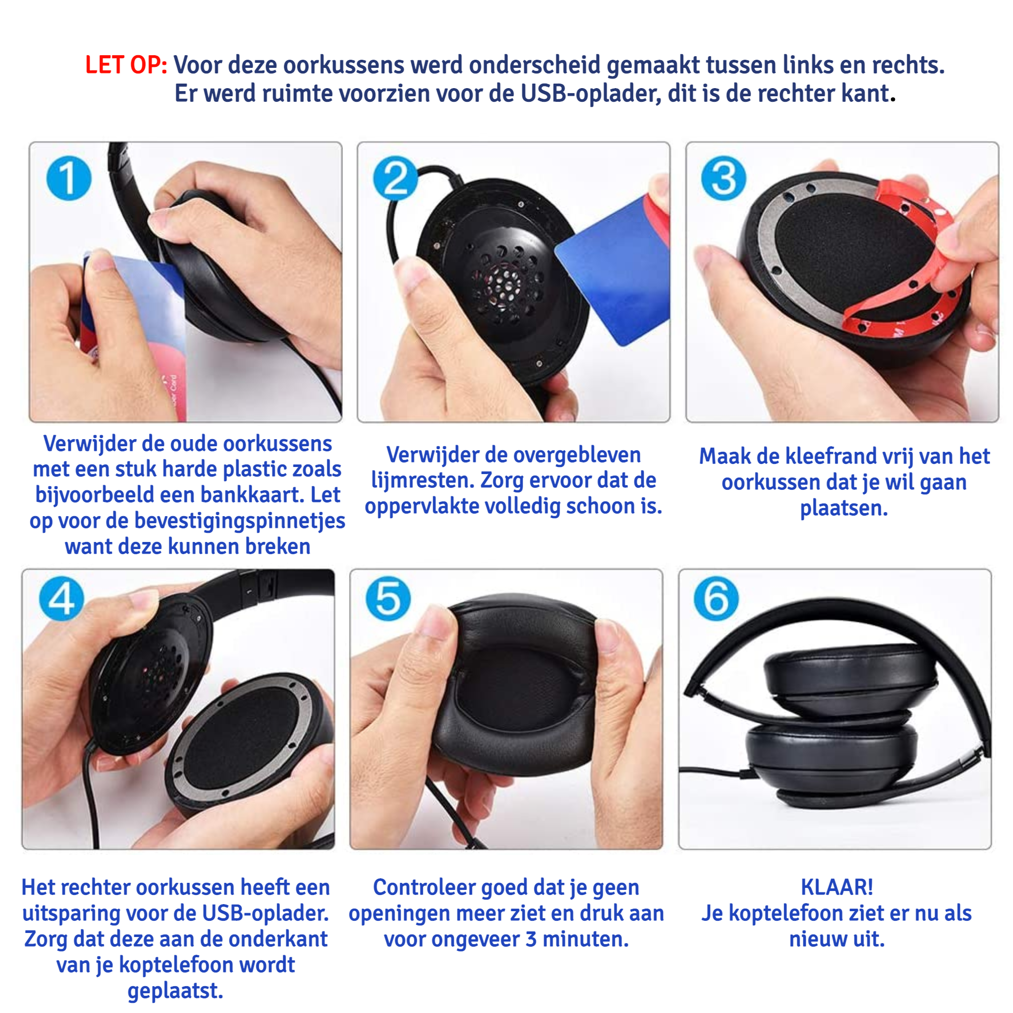 Oorkussens voor Beats By Dr. Dre Studio 2.0/3.0 wireless