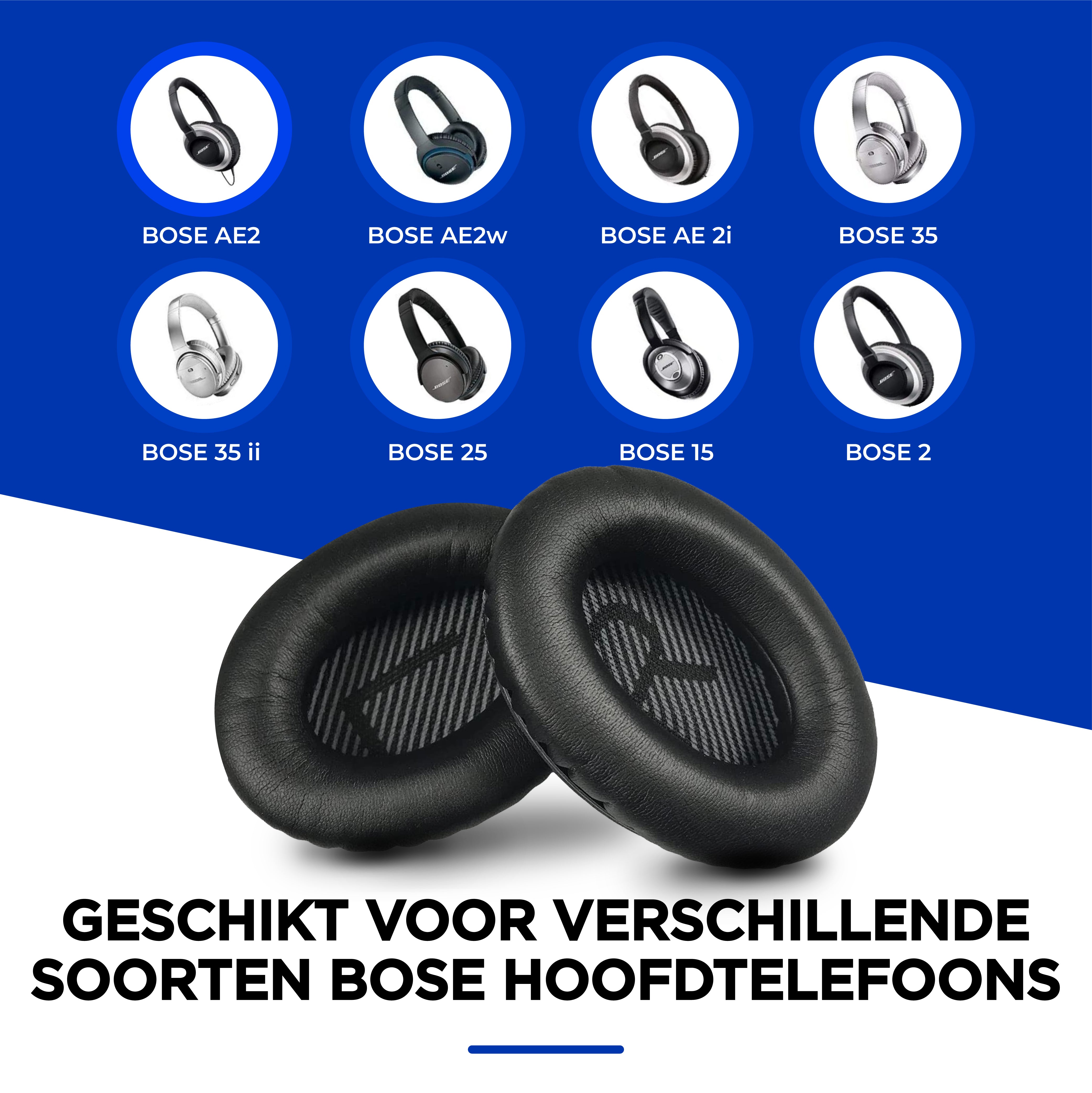 Oorkussens voor Bose QuietComfort 35 ii / 35 / 25 / 15 / 2 / AE2 / AE2W / AE2I - Bose Soundlink - Soundtrue