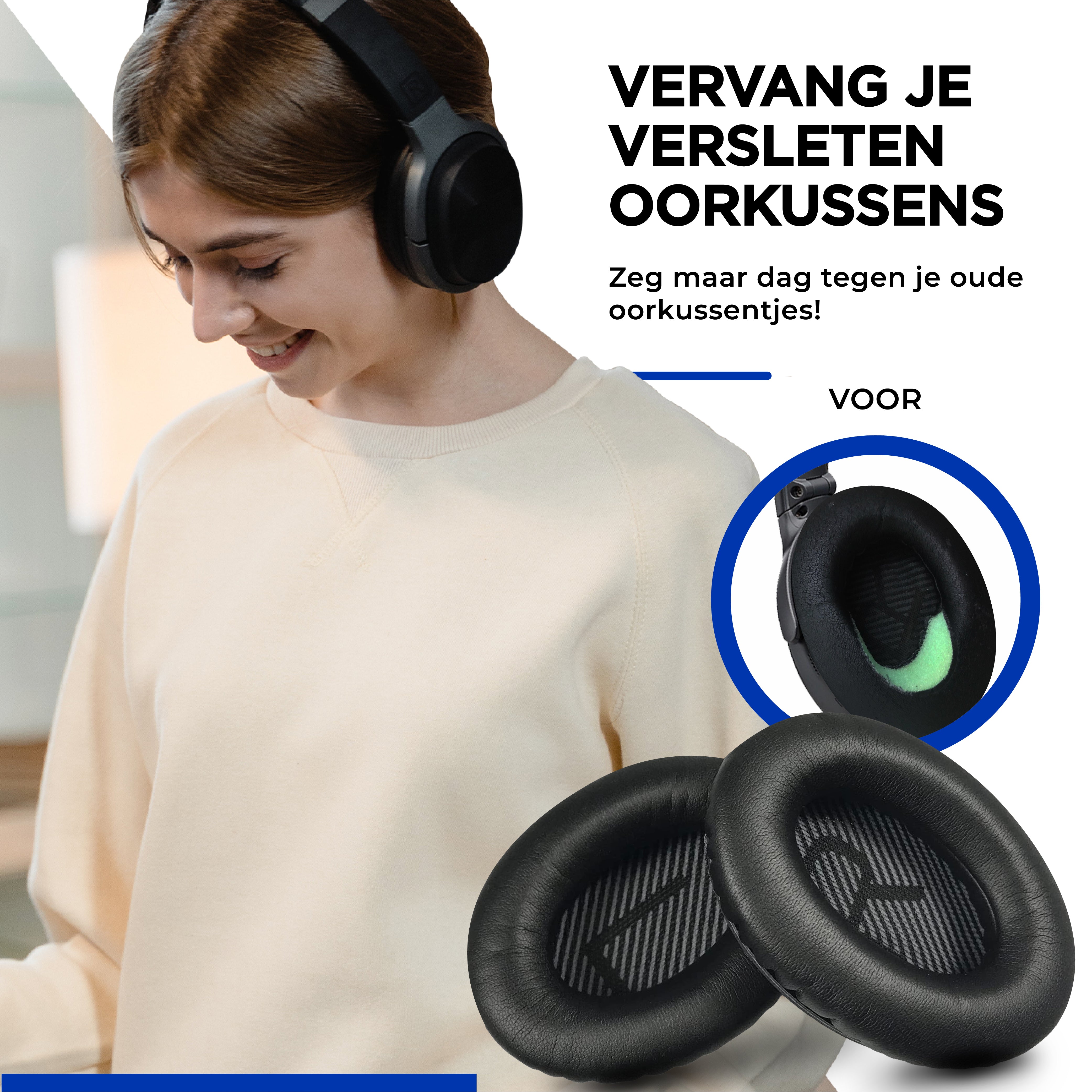 Oorkussens voor Bose QuietComfort 35 ii / 35 / 25 / 15 / 2 / AE2 / AE2W / AE2I - Bose Soundlink - Soundtrue