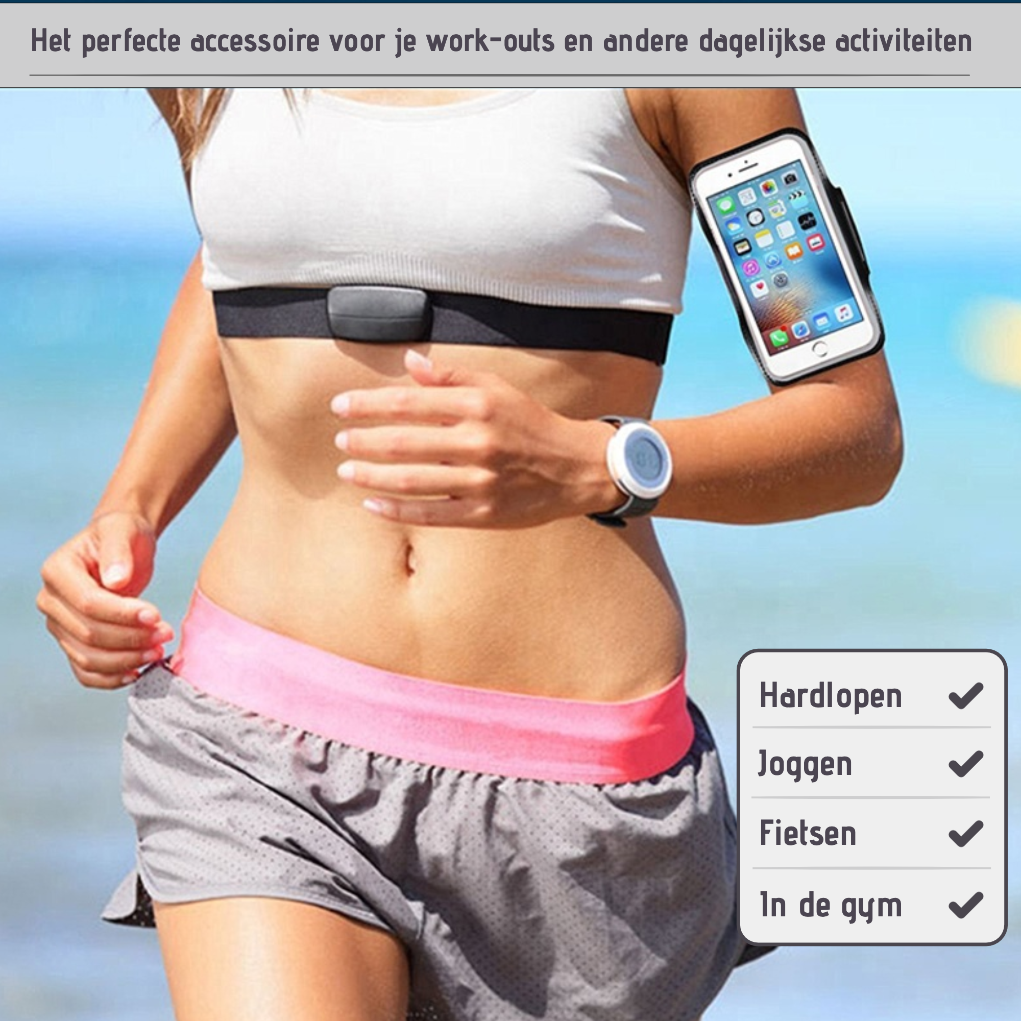 Telefoonhouder voor joggers en hardlopers