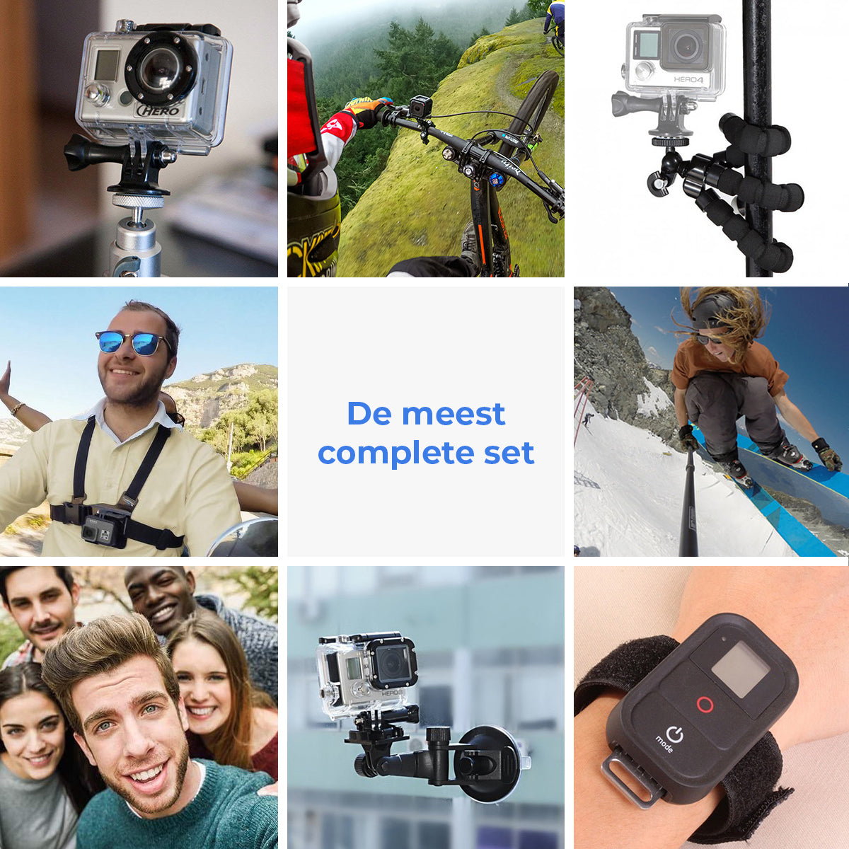 GoPro Accessoires Set 65 in 1 - GoPro Accessoires - Action camera accessoires kit - GoPro Mount kit