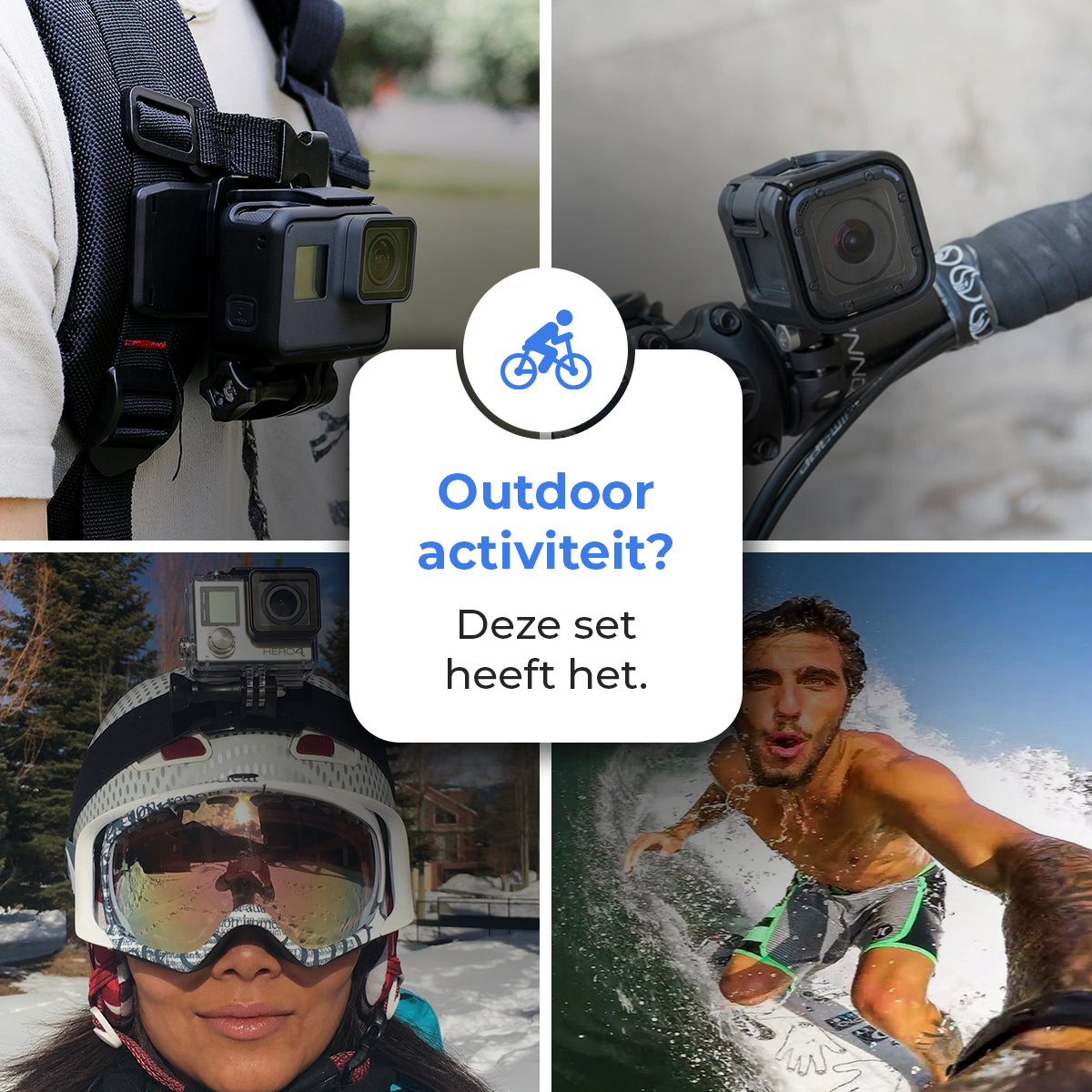 GoPro Accessoires Set 65 in 1 - GoPro Accessoires - Action camera accessoires kit - GoPro Mount kit
